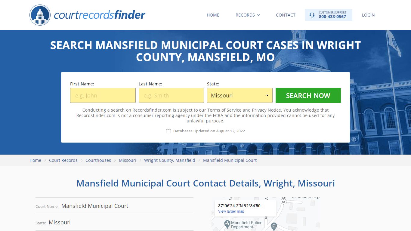 Mansfield Municipal Court Case Search - Wright County, MO ...